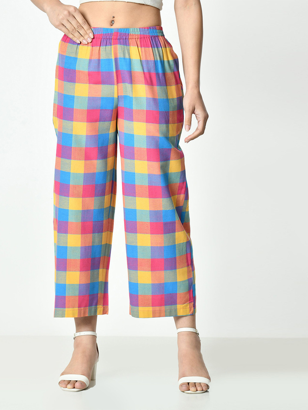ALL WAYS YOU Women Checked Palazzos