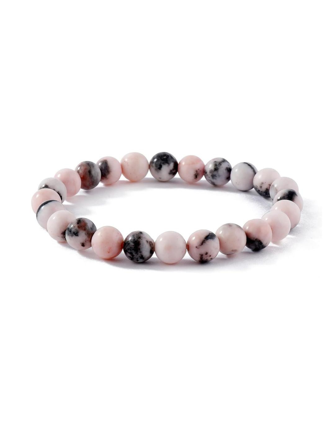 VIBESLE Unisex Pink Jasper Beads Bracelet