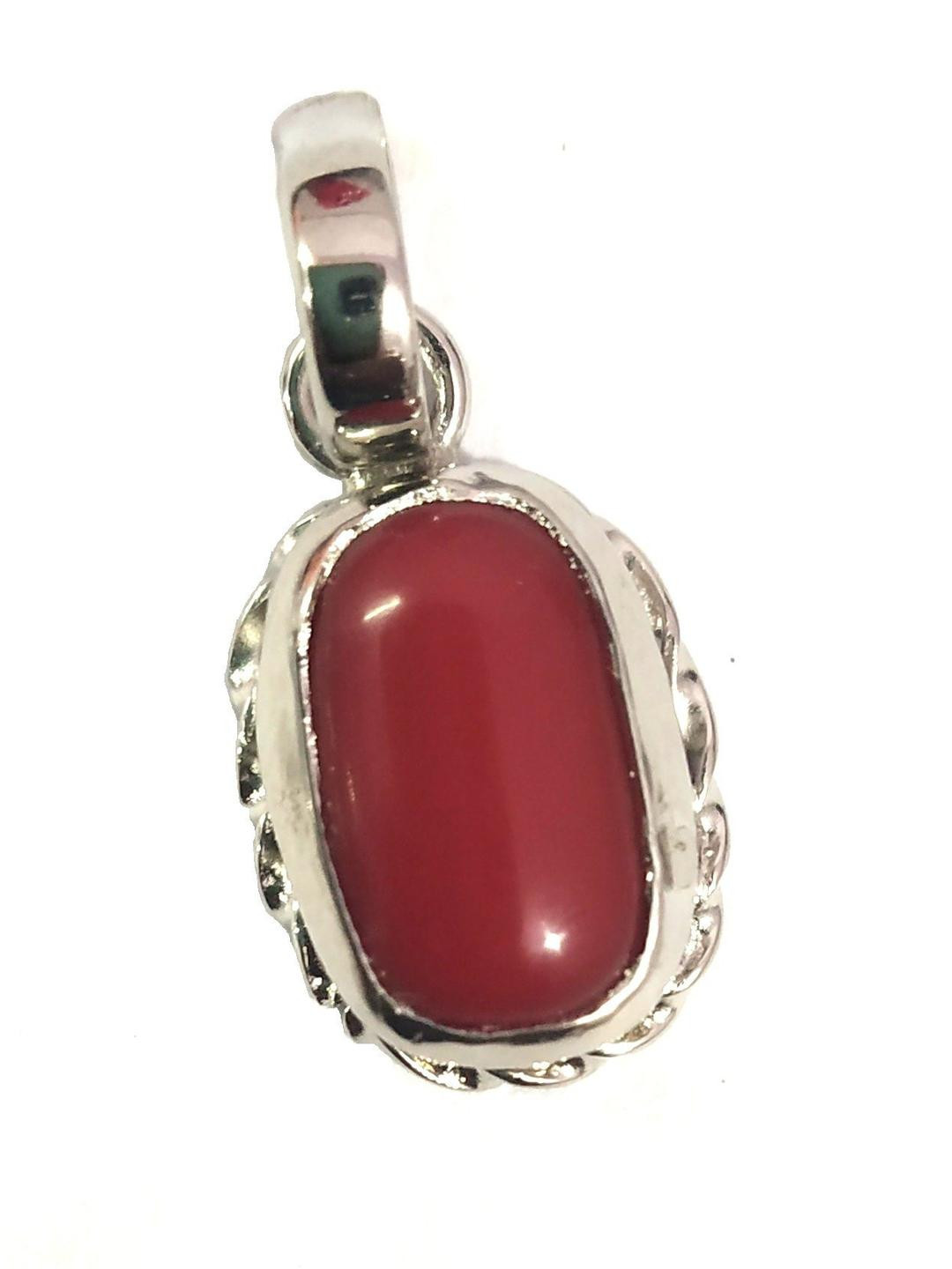 AURRA STORES Red Coral Moonga Pendants