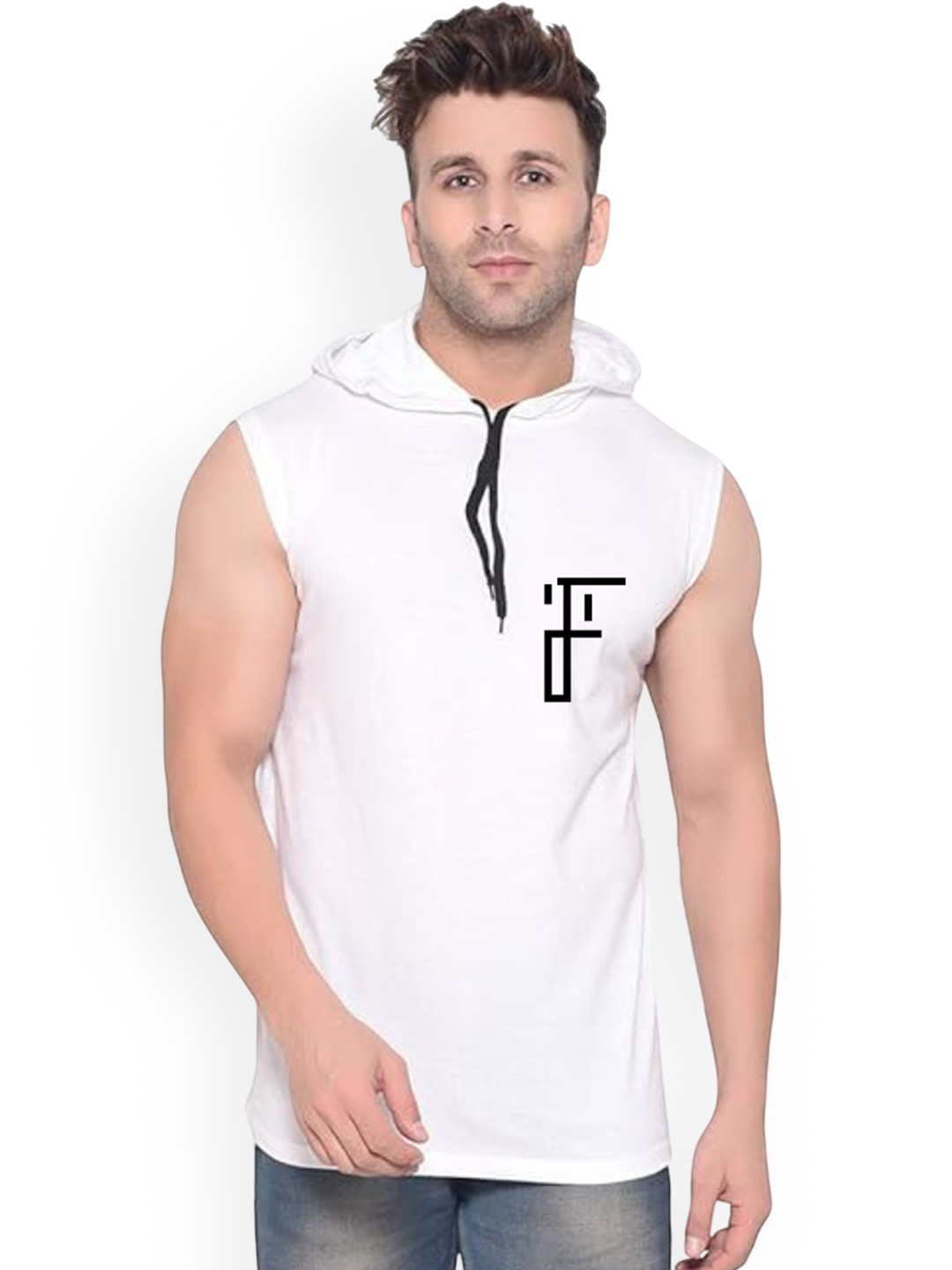 Fashnobic Spooky Back Printed Hooded Gym Vest FB-106_W_Back_pt-80