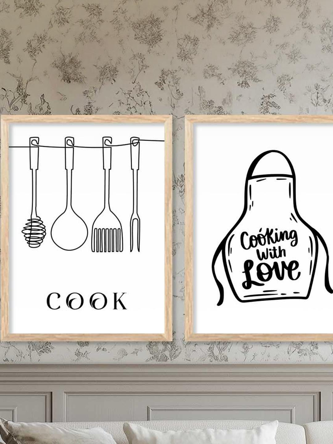 WALLLANE Wood Restaurant Wall Art Poster