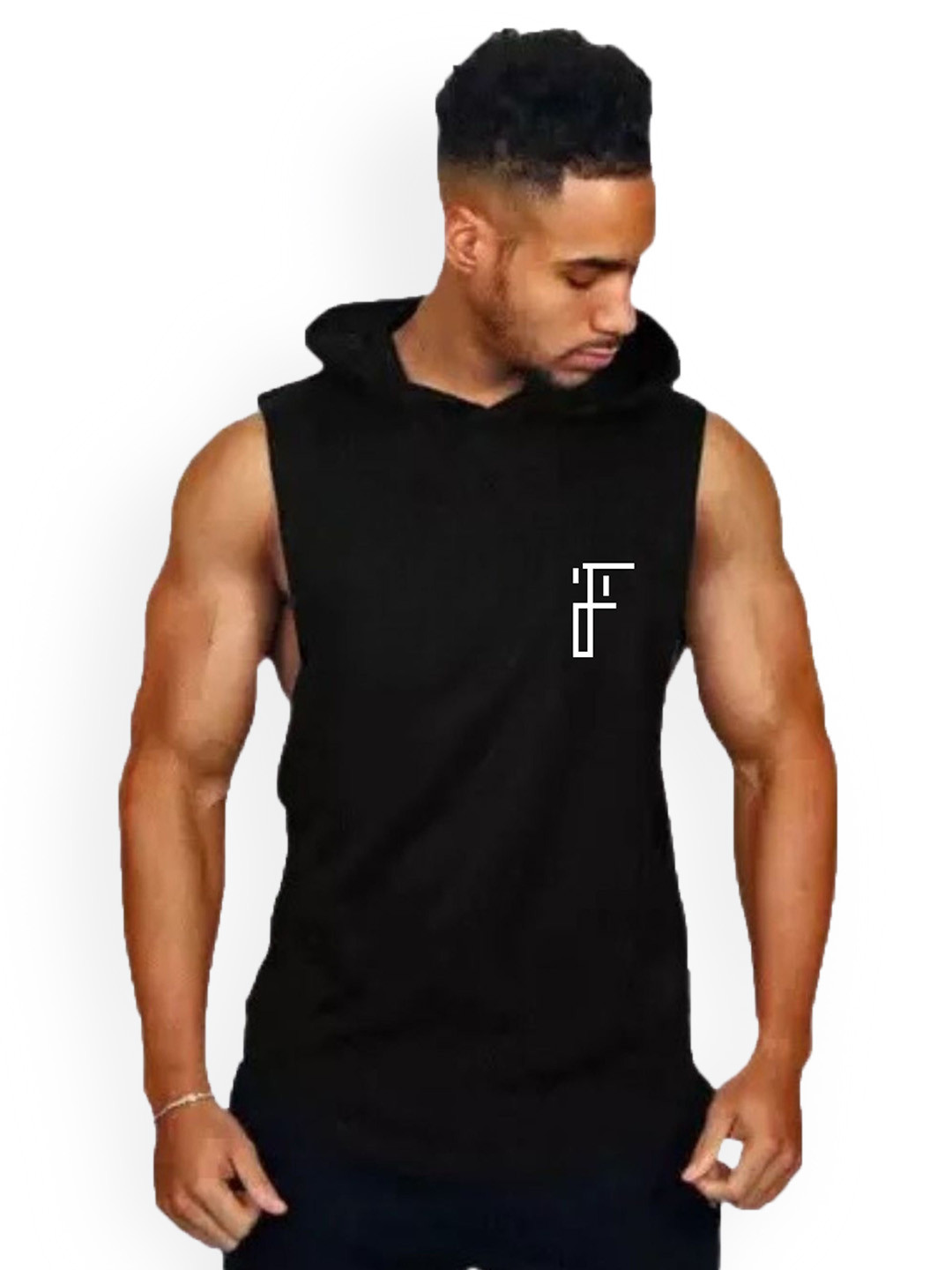 Fashnobic Printed Hooded Gym Vest FB-105_Back_pt-50