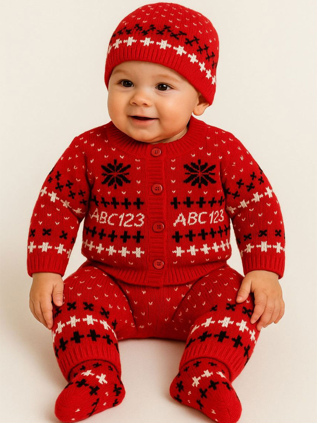 PARYAG Infants 5-Pcs Woolen Baby Apparel Gift Set