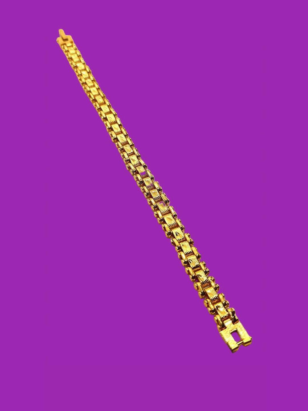 Dynamic Retail Global Men Gold Stainless Steel Bracelet