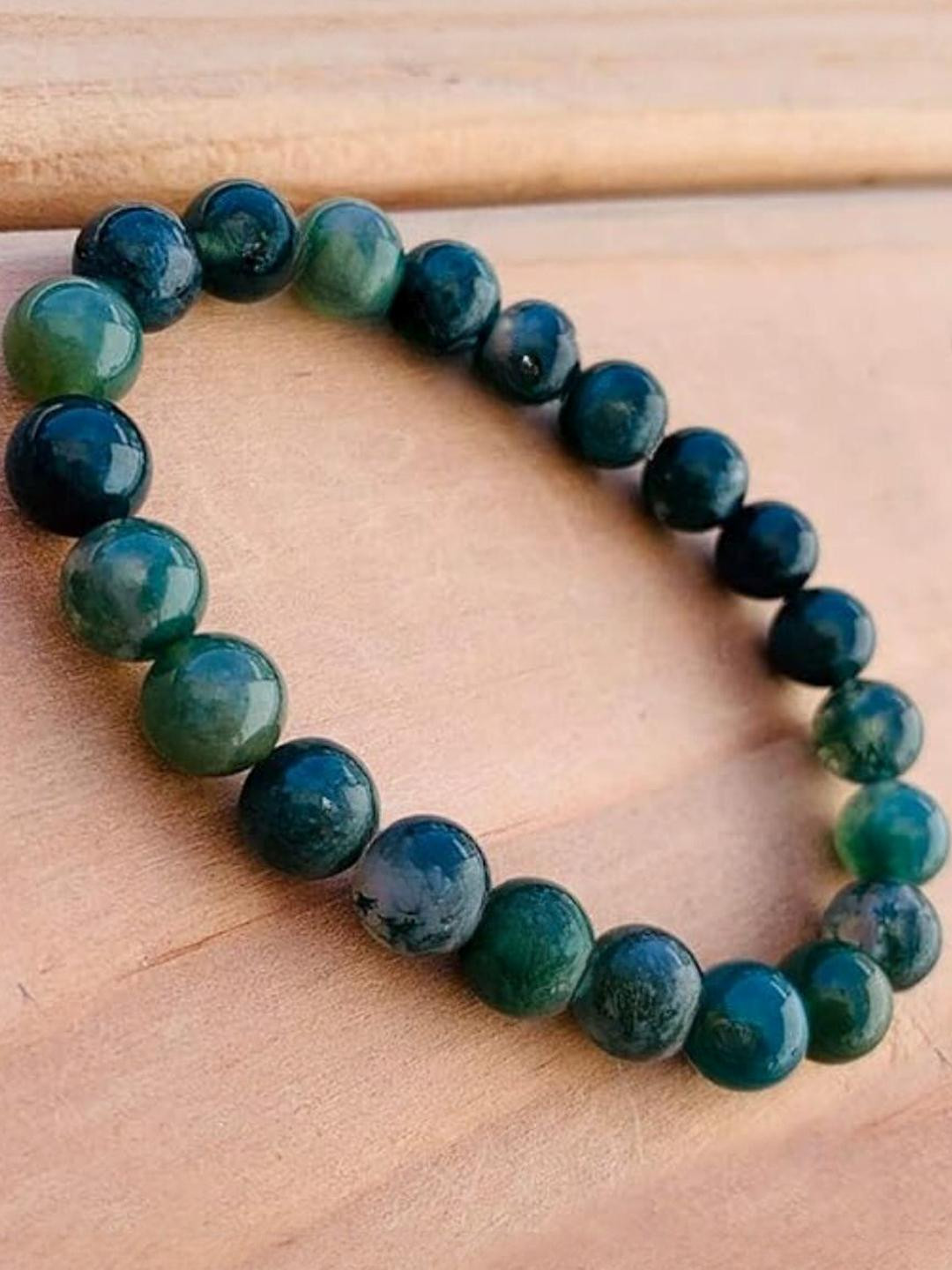 VIBESLE Unisex Moss Agate Bracelet