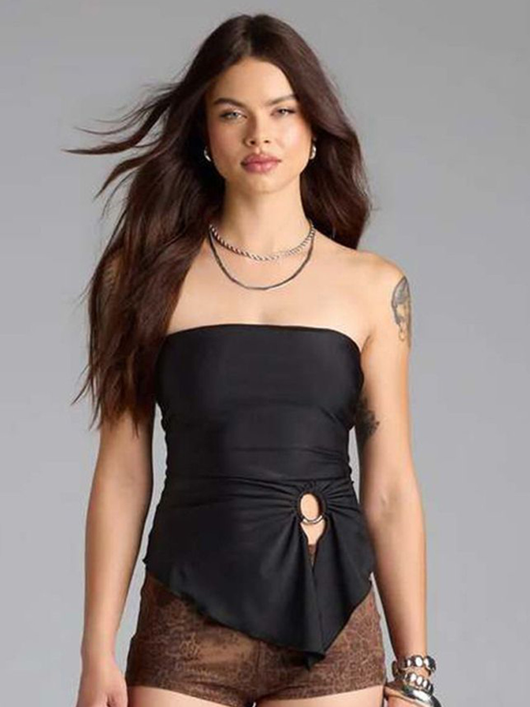 LULU & SKY Women Cut-out Detail Tube Top