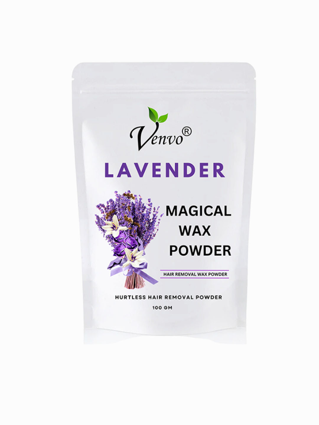 VENVO Face & Body Lavender Magical Wax Powder With Brush- 100 g