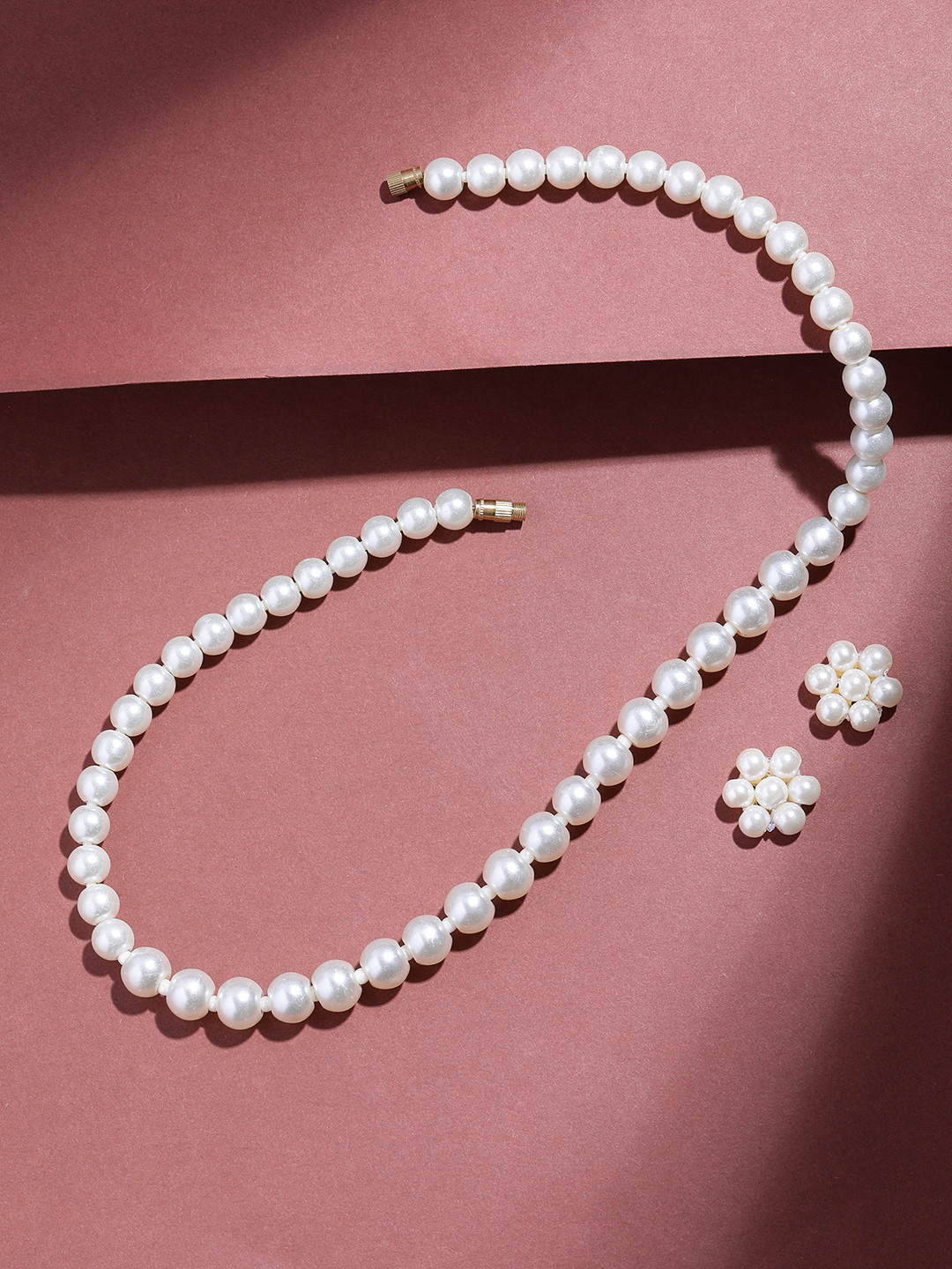 MANSIYAORANGE Gold Plated Pearl Jewelry Set