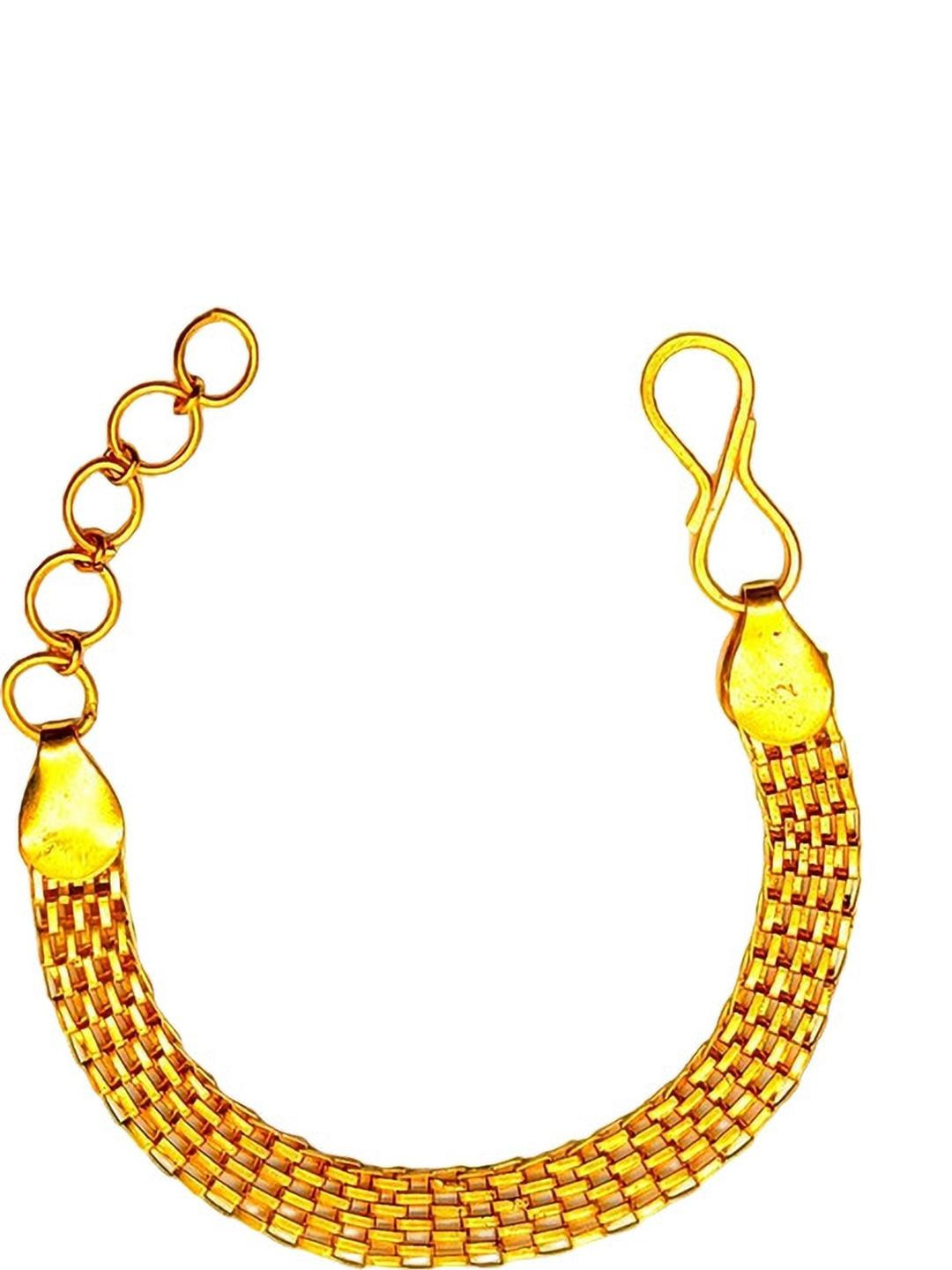 Dynamic Retail Global Men's Gold Pleaded Link Bracelet