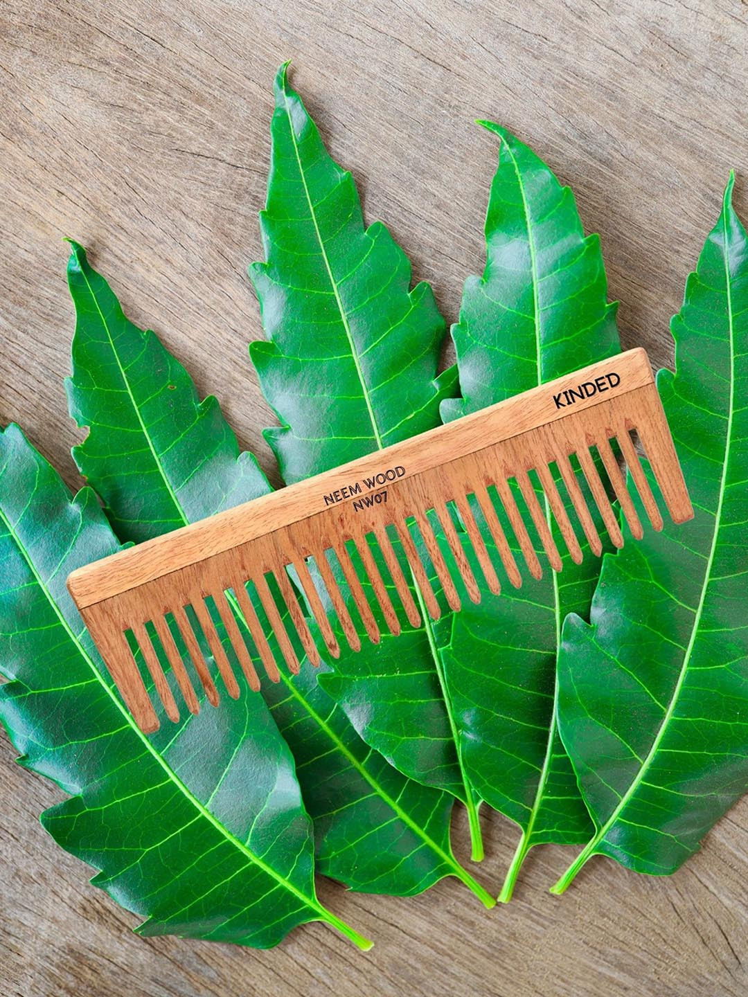 KINDED Neem Oil Treated Wooden Hair Comb