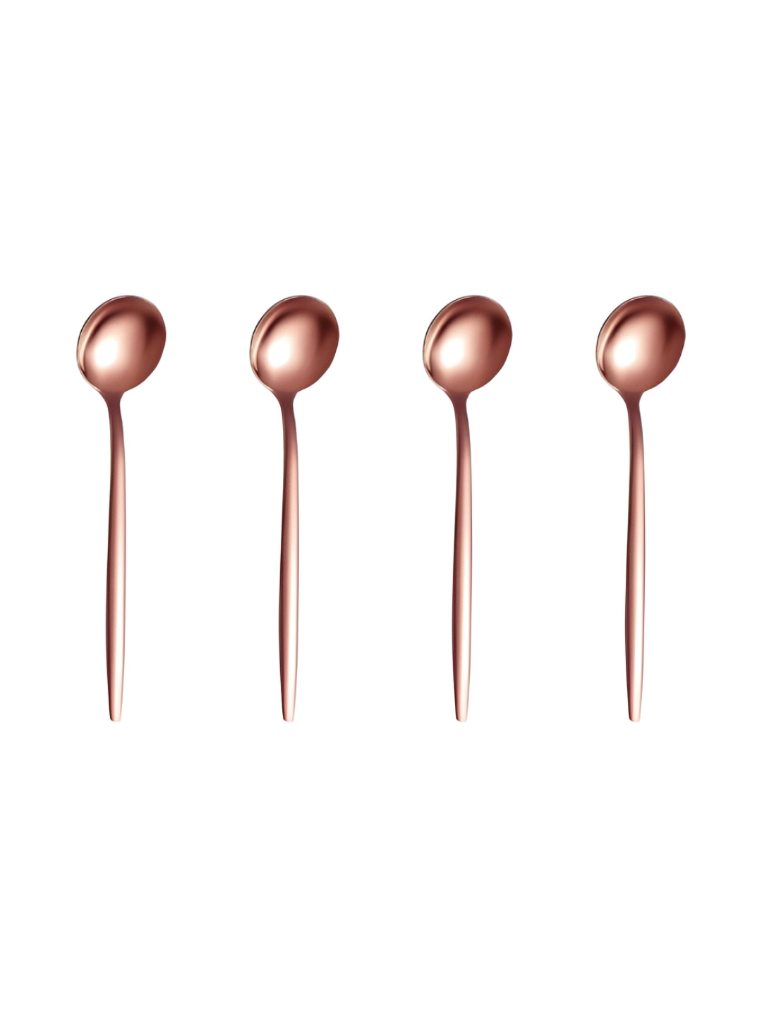 Myntra Elegant Homes Rose 4 Pieces Stainless Steel Dessert Spoons