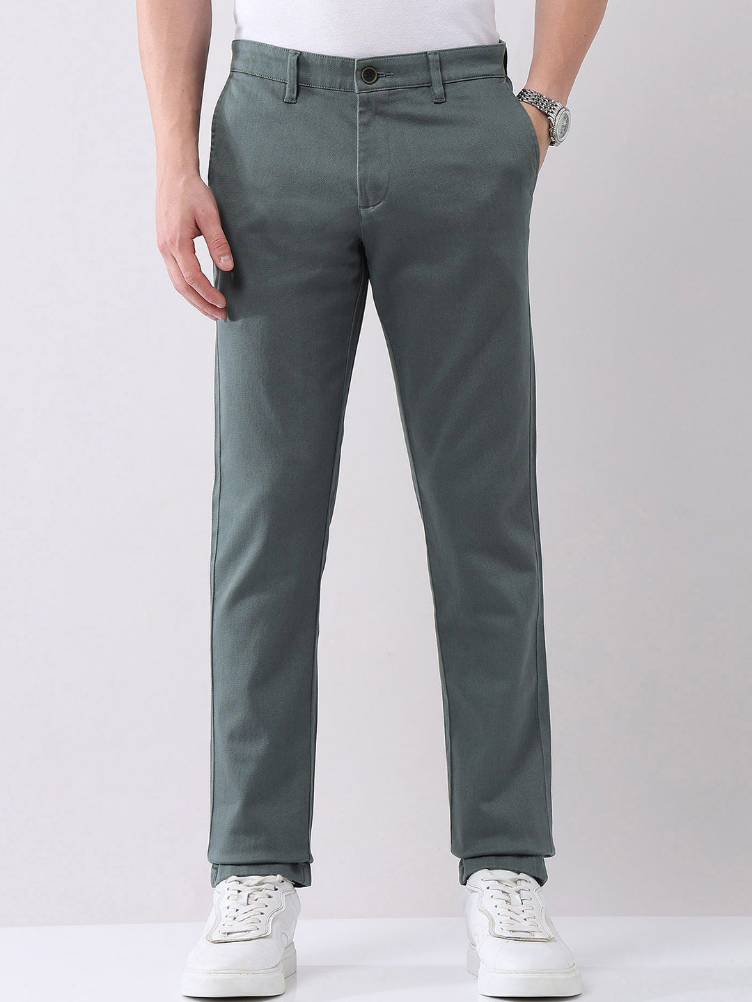 AD By Arvind Men Slim Fit Mid-Rise Chinos