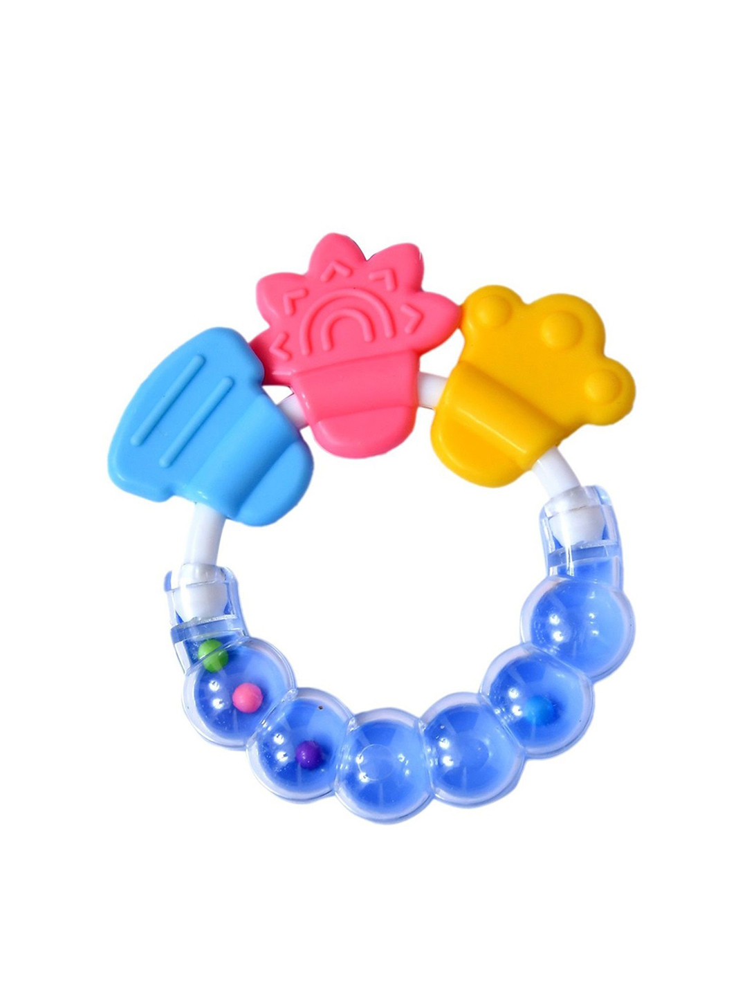 Kritiu Baby Rattle Silicone Teether - Blue