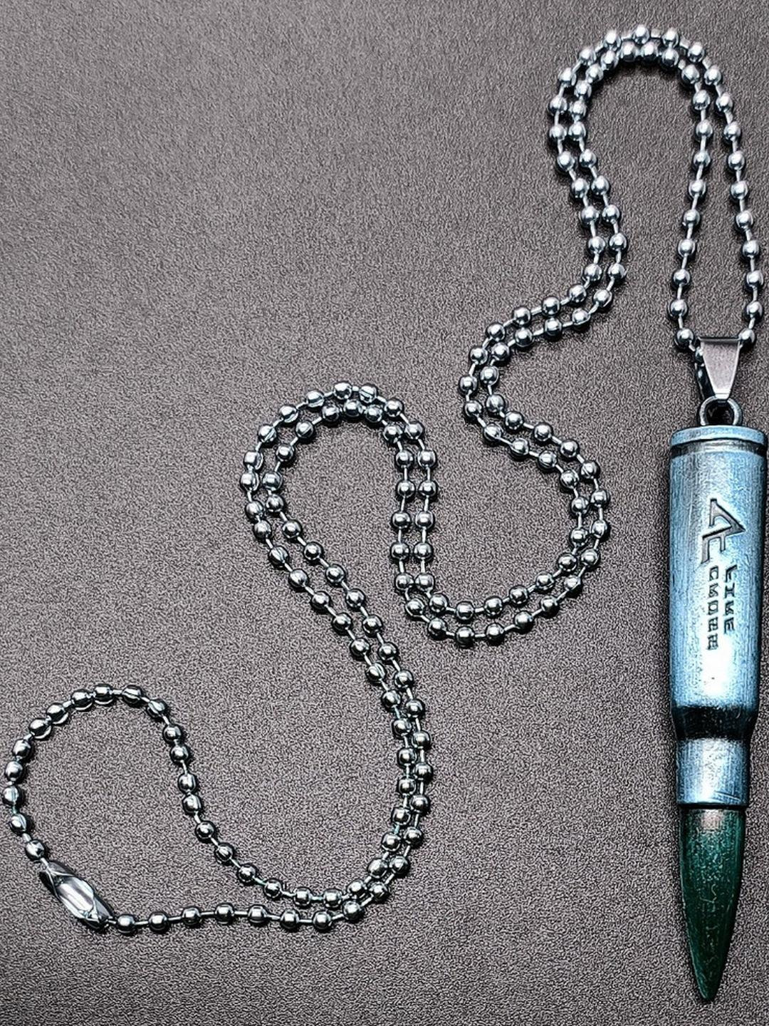 Dynamic Retail Global Men's Silver Chain With Pendant