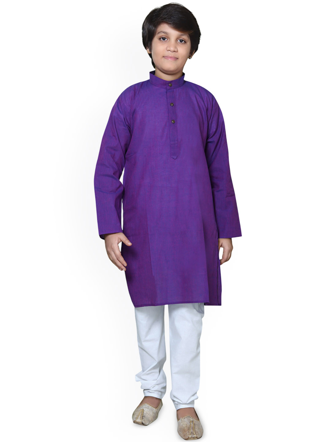 Baba & Baby Boys A-Line Flared Pure Cotton Kurta with Churidar