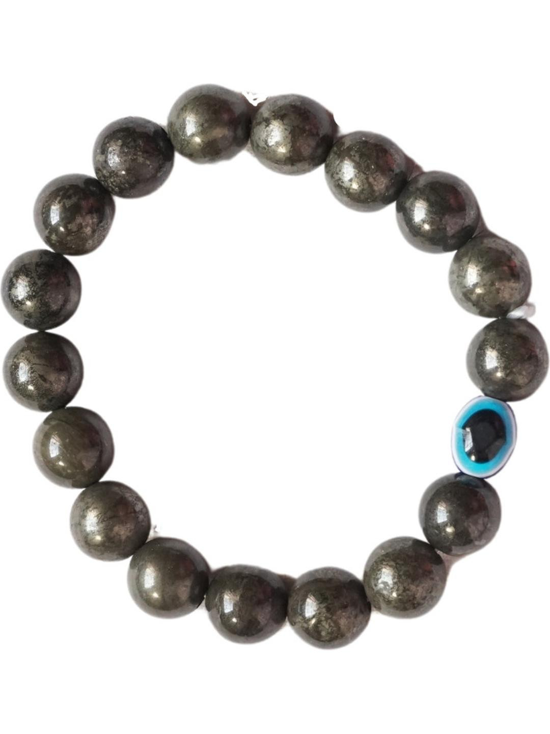 VIBESLE Unisex Black Ceramic Bracelet with Evil-Eye