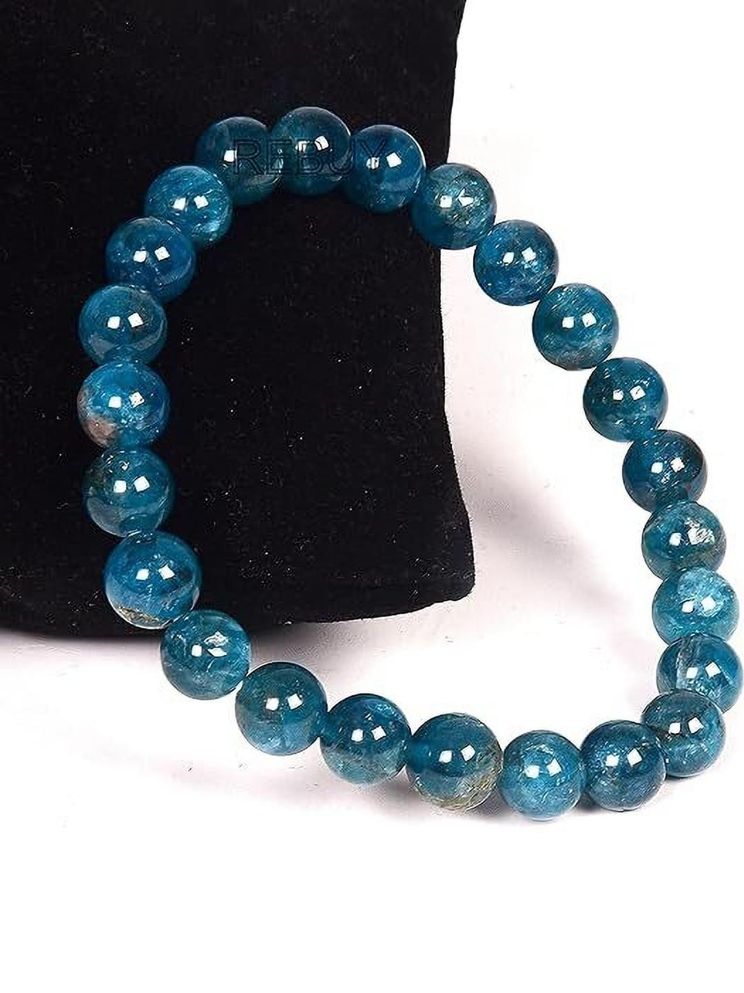 VIBESLE Unisex Blue Apatite Beaded Bracelet