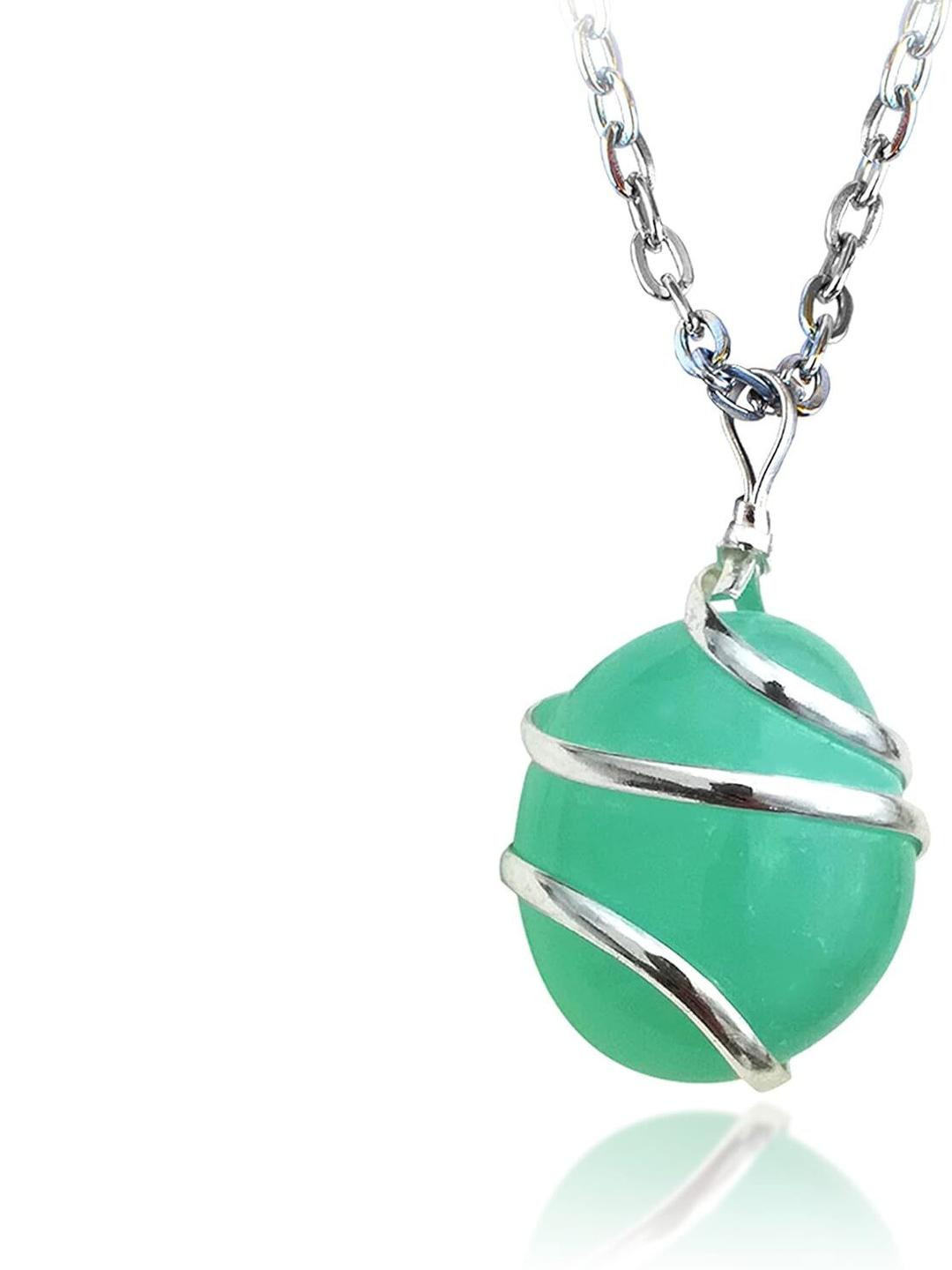 VIBESLE Western Green Oval Pendants
