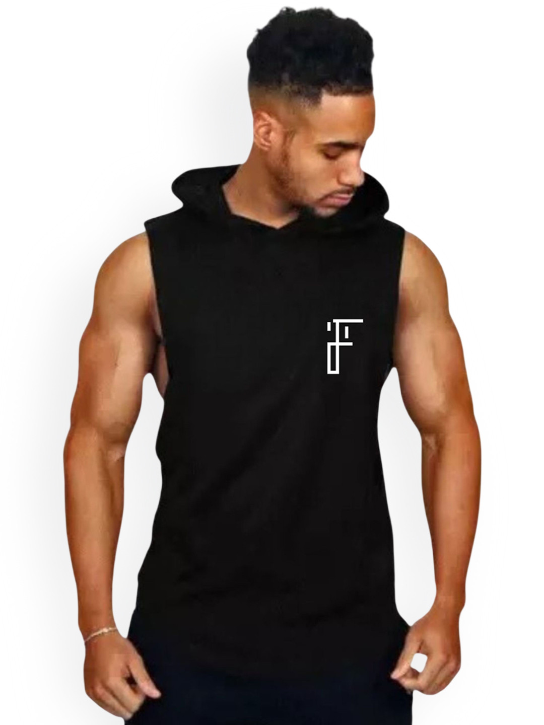 Fashnobic Eye Printed Hooded Gym VestFB-105_Back_pt-64
