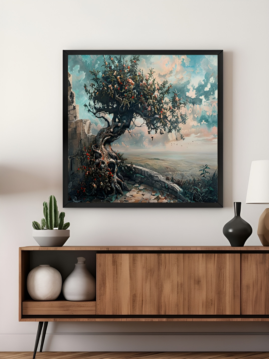 999Store Blue & Green The Timeless Sentinel Canvas Wall Art