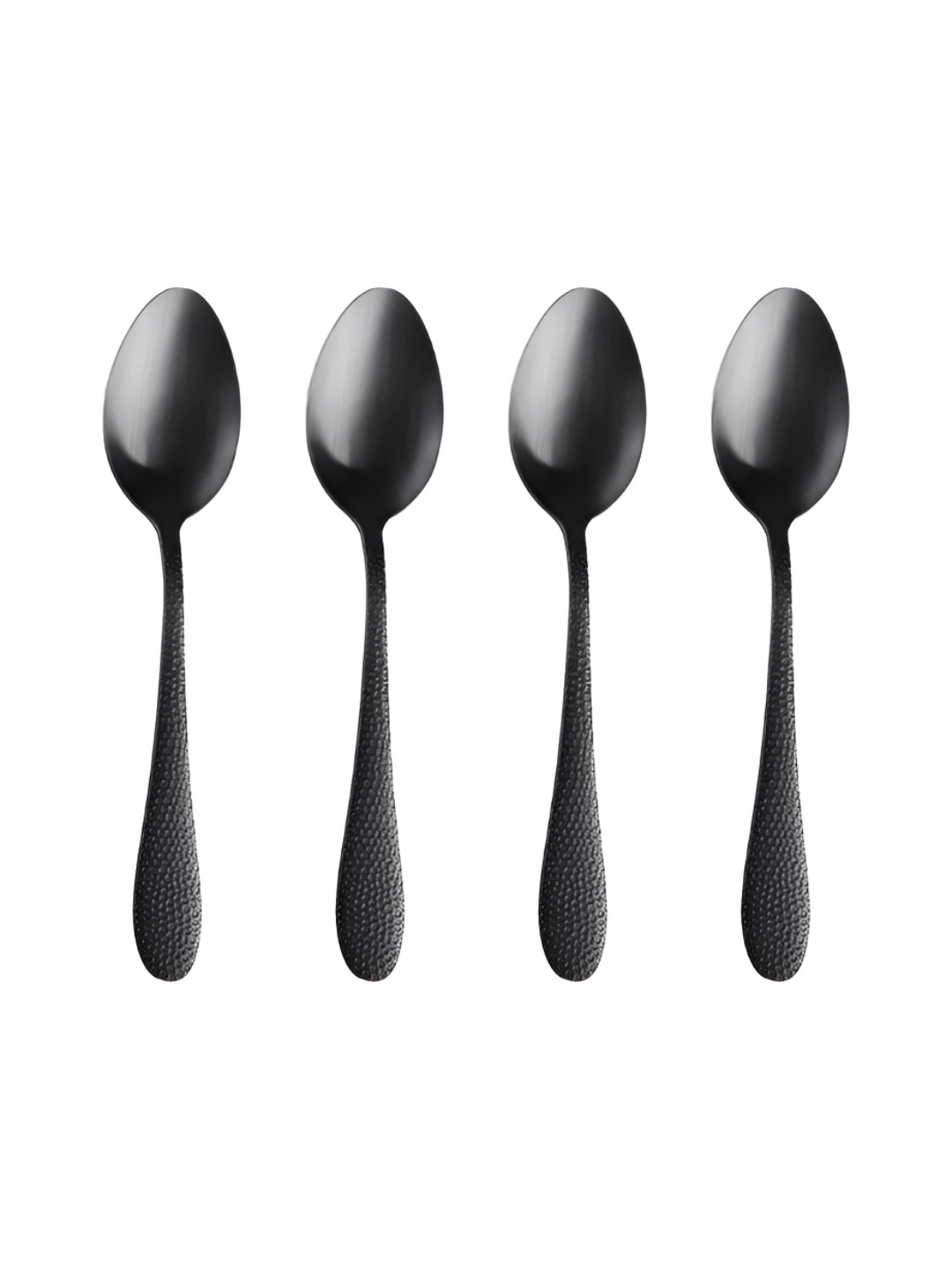 Myntra Elegant Homes Black 4 Pieces Stainless Steel Dessert Spoons