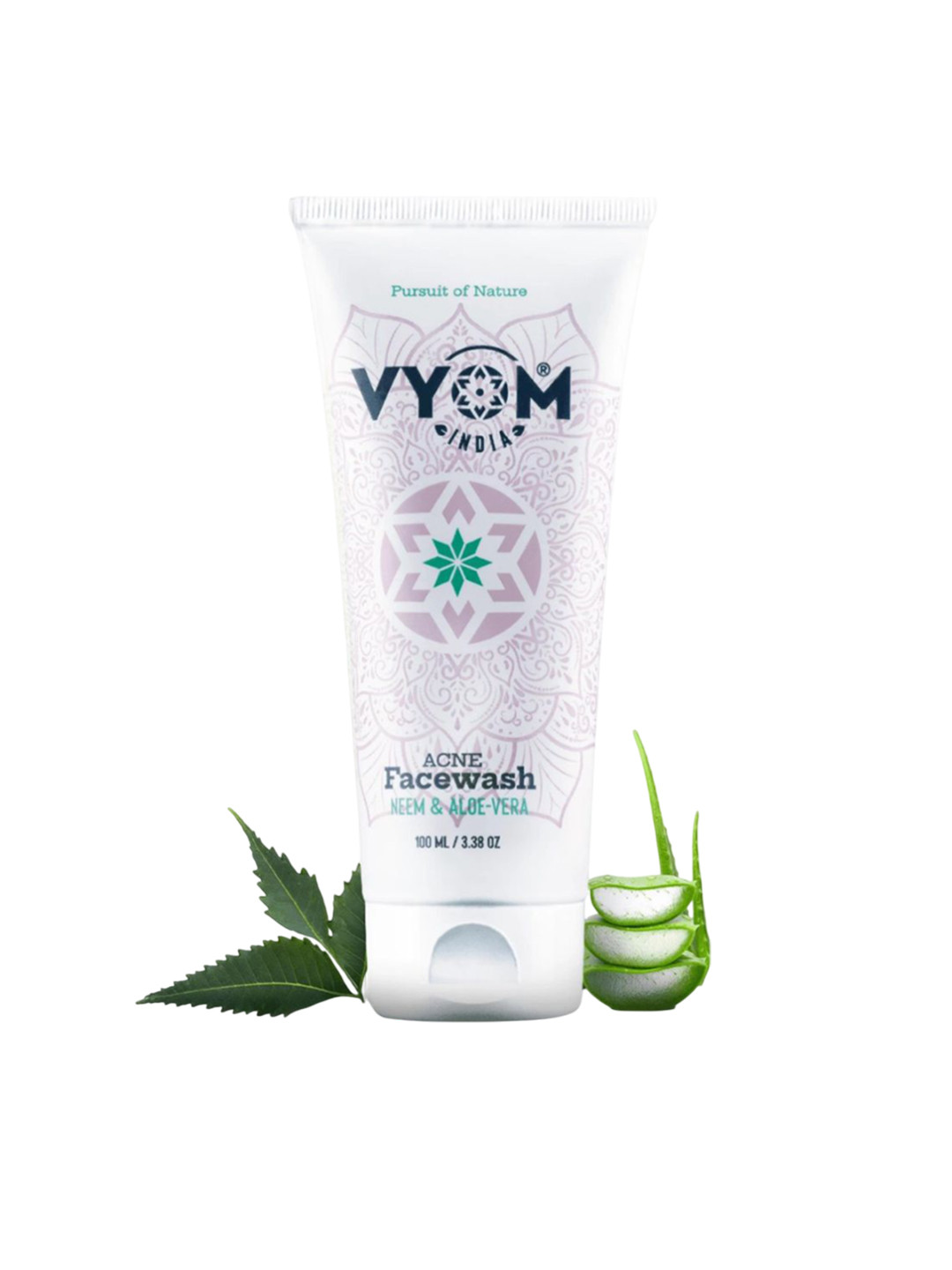 VYOM INDIA ORGANICS Acne Face Wash With Neem & Aloevera- 100 ml