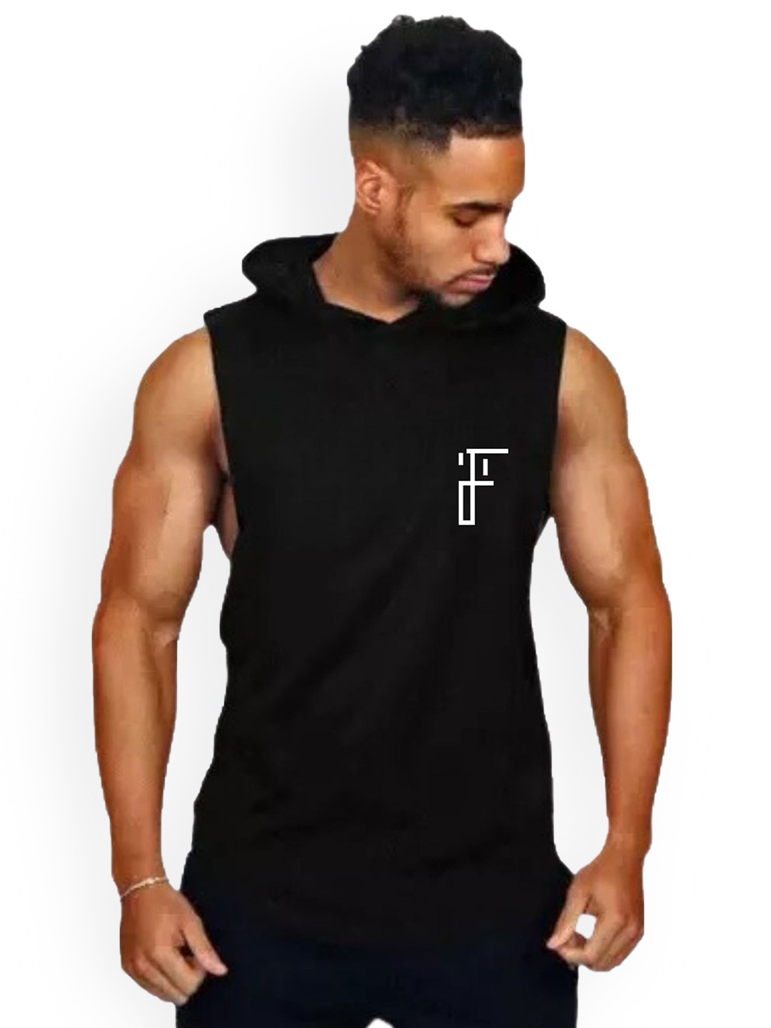 Fashnobic Volunteer Back Printed Hooded GymVest FB-105_Back_pt-156