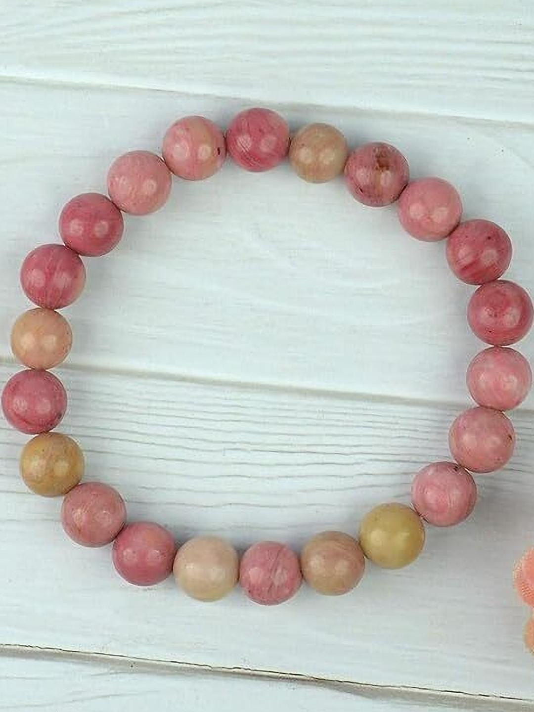 VIBESLE Unisex Pink Rhodochrosite Crystals Bracelet