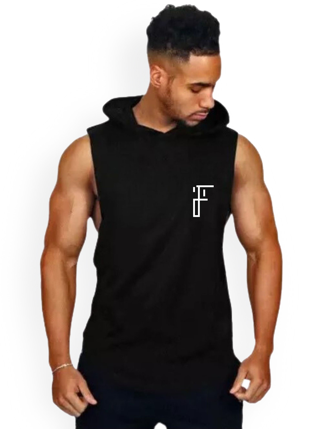 Fashnobic Printed Hooded GymVest FB-105_Back_pt-150