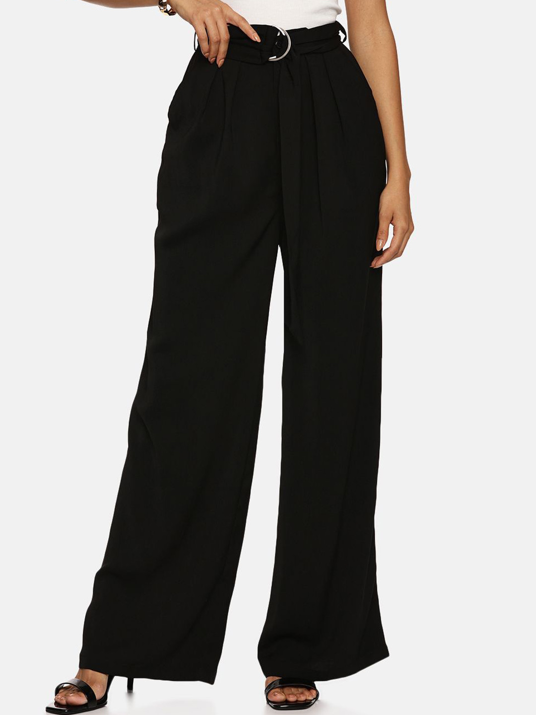 ISU Women High-Rise Belted Pant Trousers