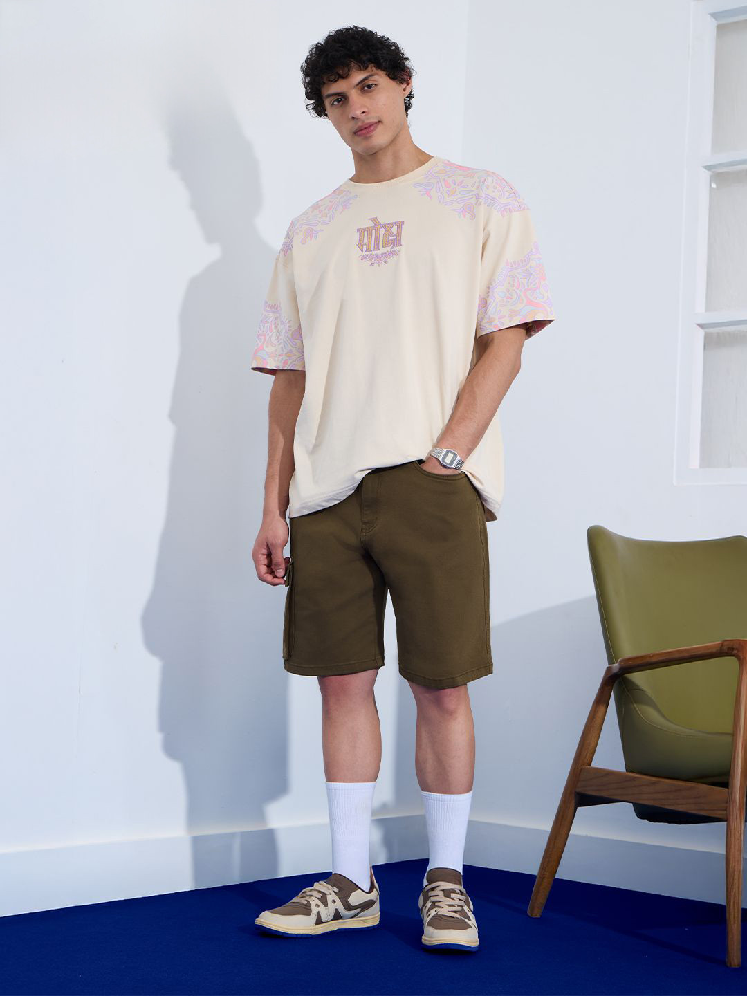 The Souled Store Men Rustic Haze Denim Shorts