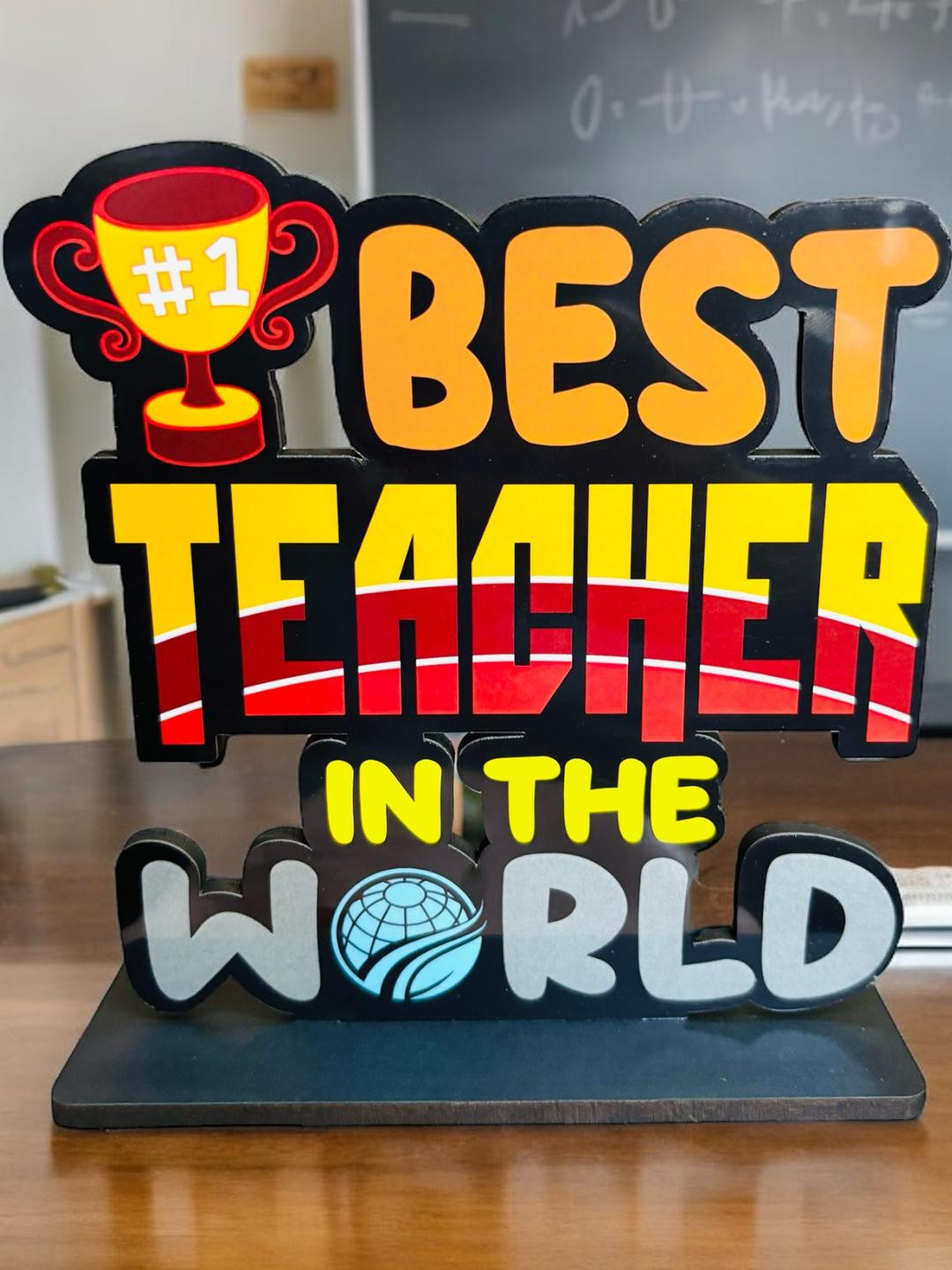 WARMINGO DE Best Teacher In The World Showpiece