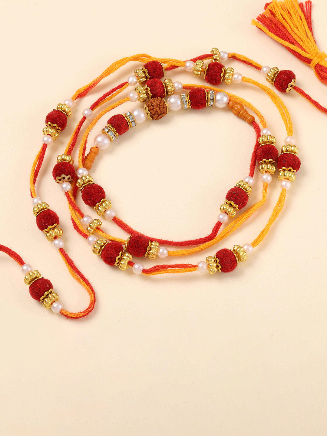 fnp Artificial Beaded Rudraksh Devotion Rakhi