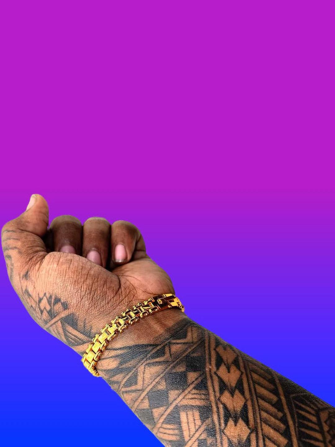 Dynamic Retail Global Men's Gold-Plated Link Bracelet