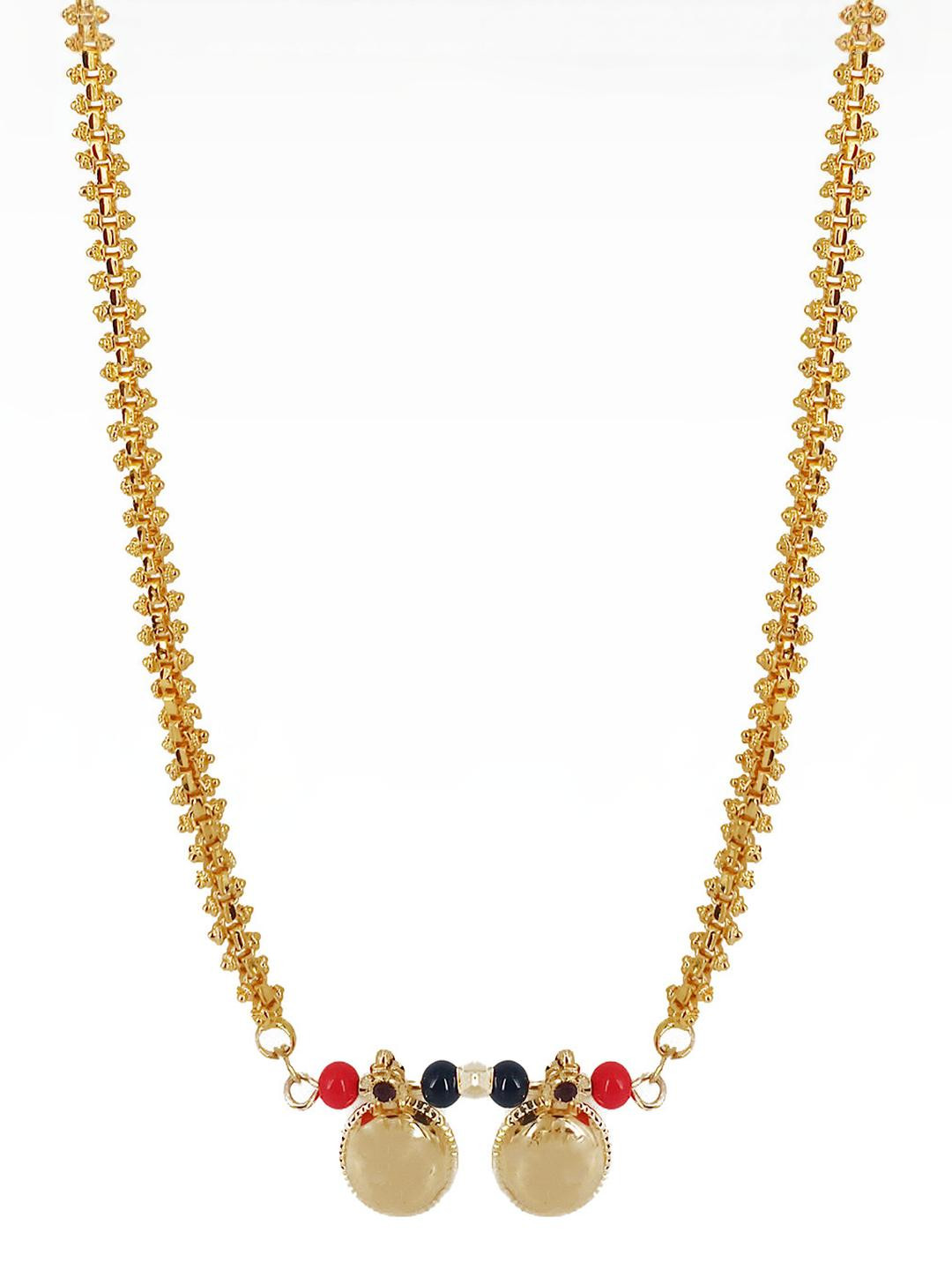 SHANKHRAJ MALL Women's Gold-Plated Beads Mangalsutra (Pack of 2)