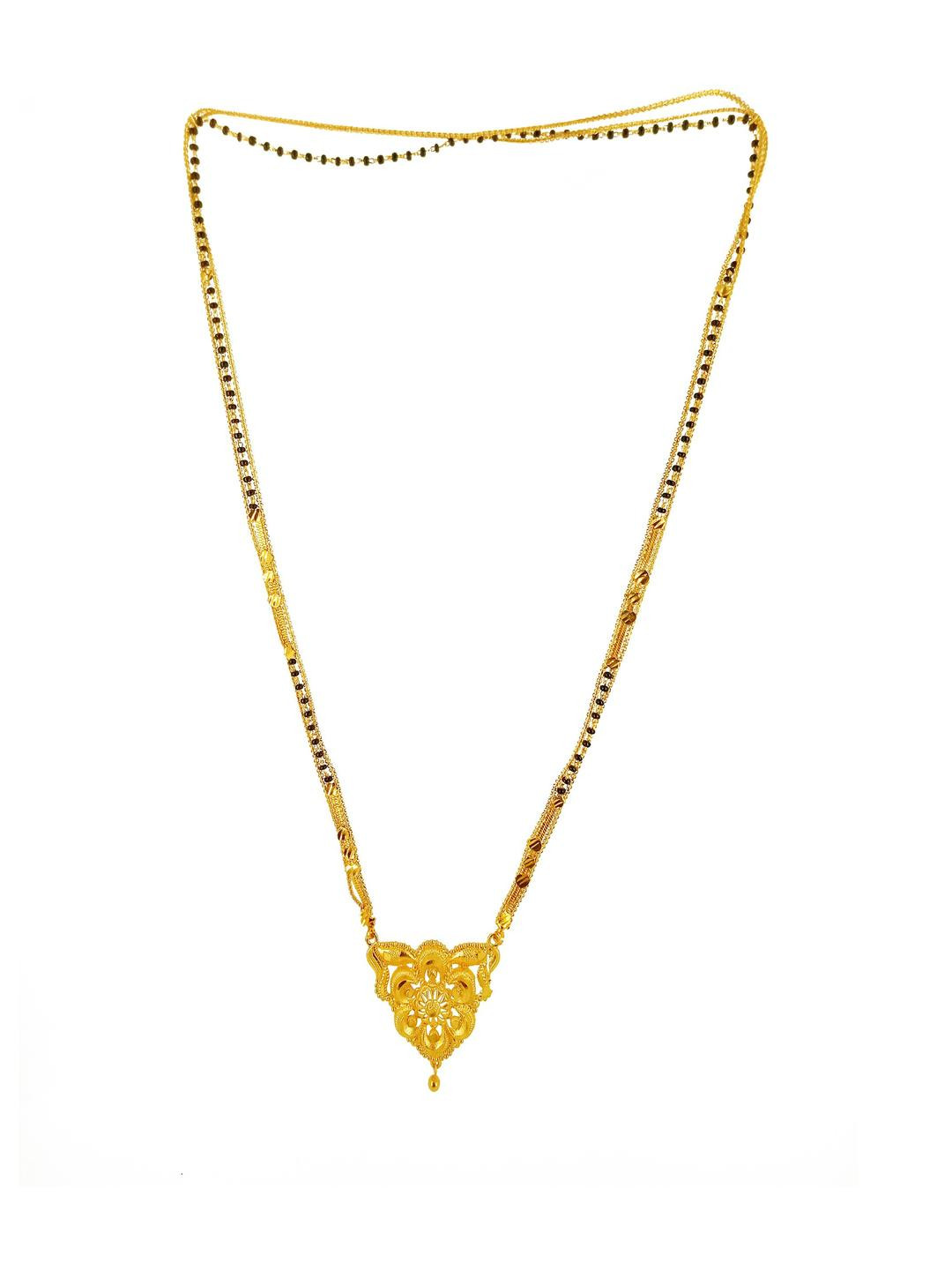 SHANKHRAJ MALL Gold-Plated Pack Of 2 Artificial Beads Mangalsutra