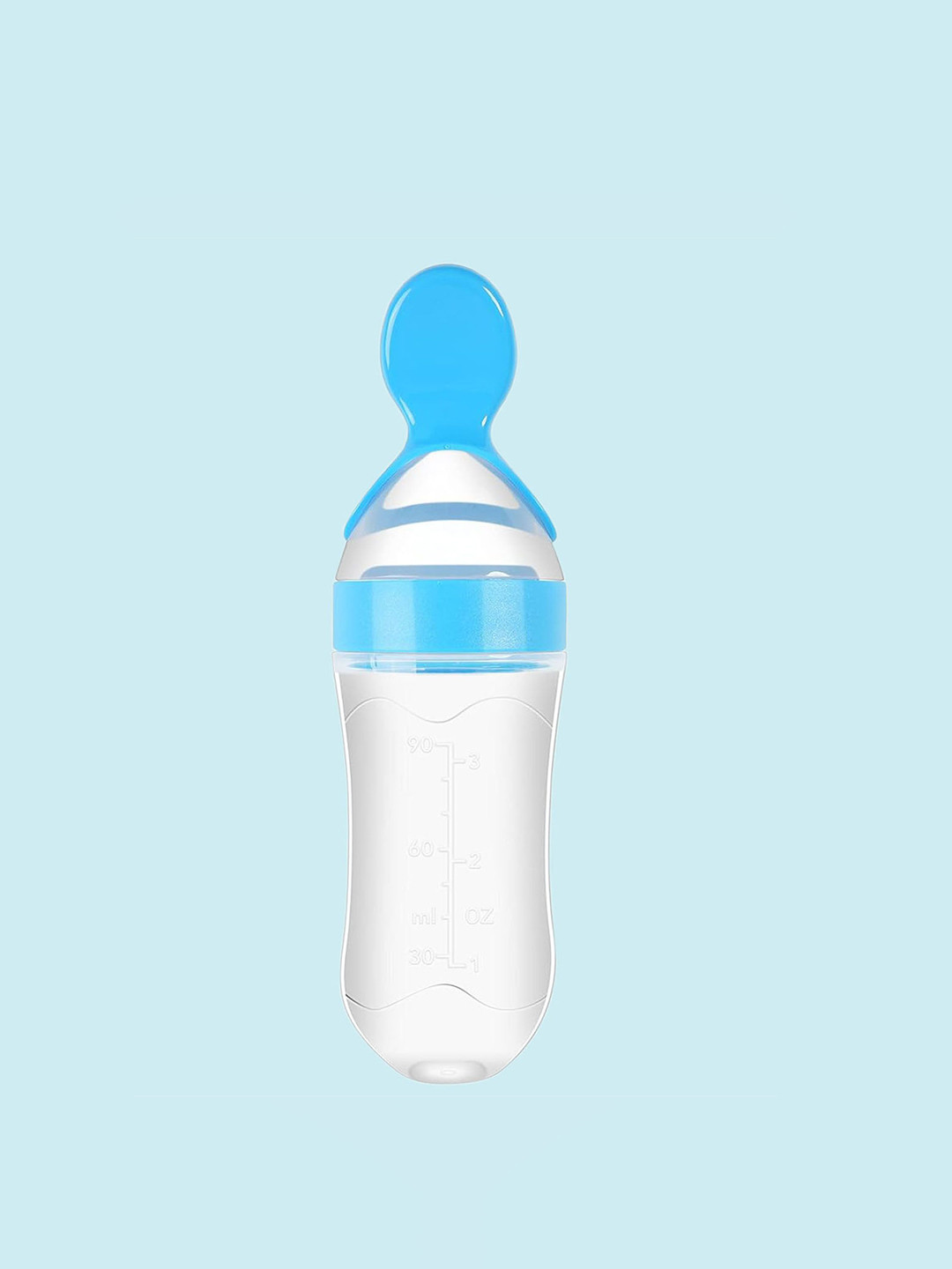 Joy Buzz Silicone Easy Squeezy Baby Food Feeder- 90 ml- Blue