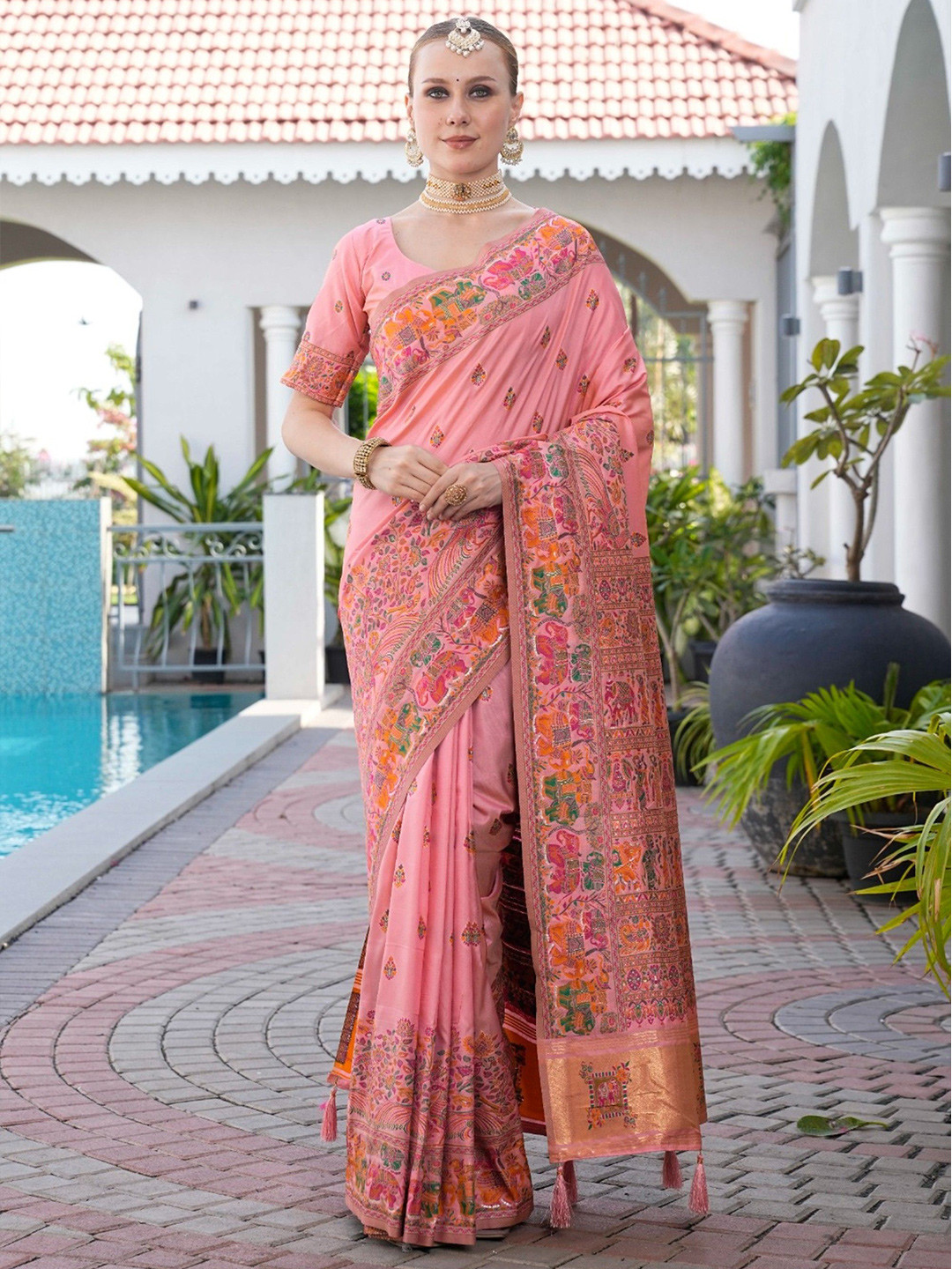 Pandadi Women Woven Design Paithani Sarees