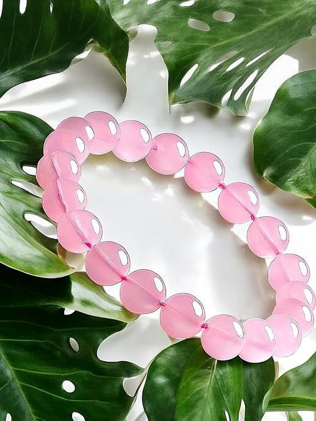 VIBESLE Pink Crystals Cuff Bracelet