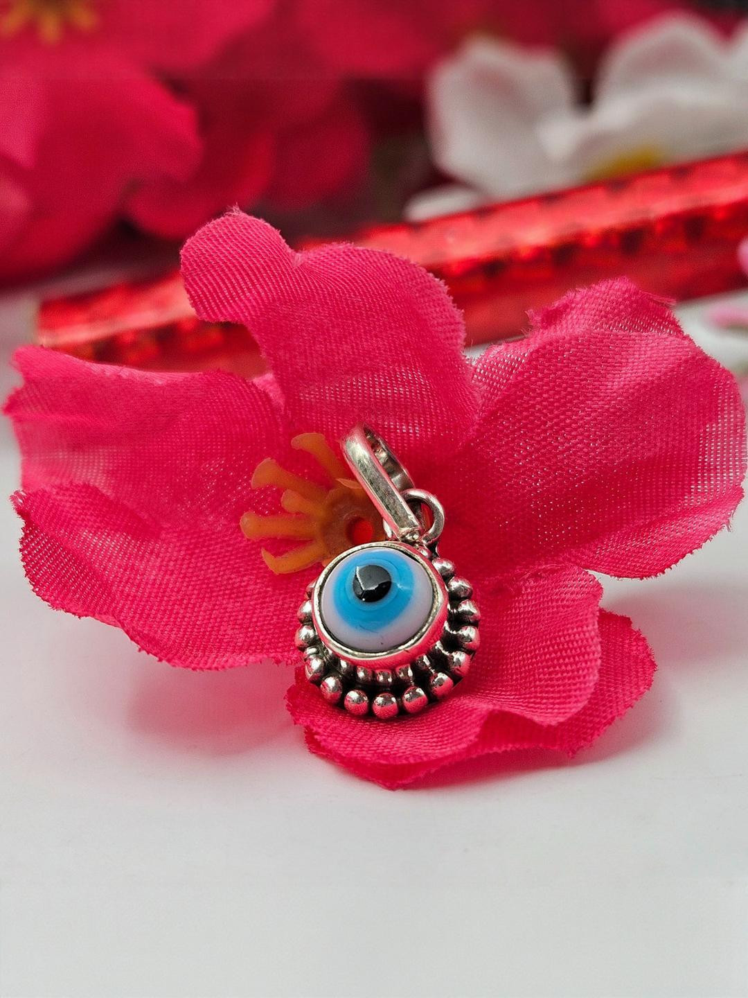 PARASMONI Women Silver-Plated Circular Pendant