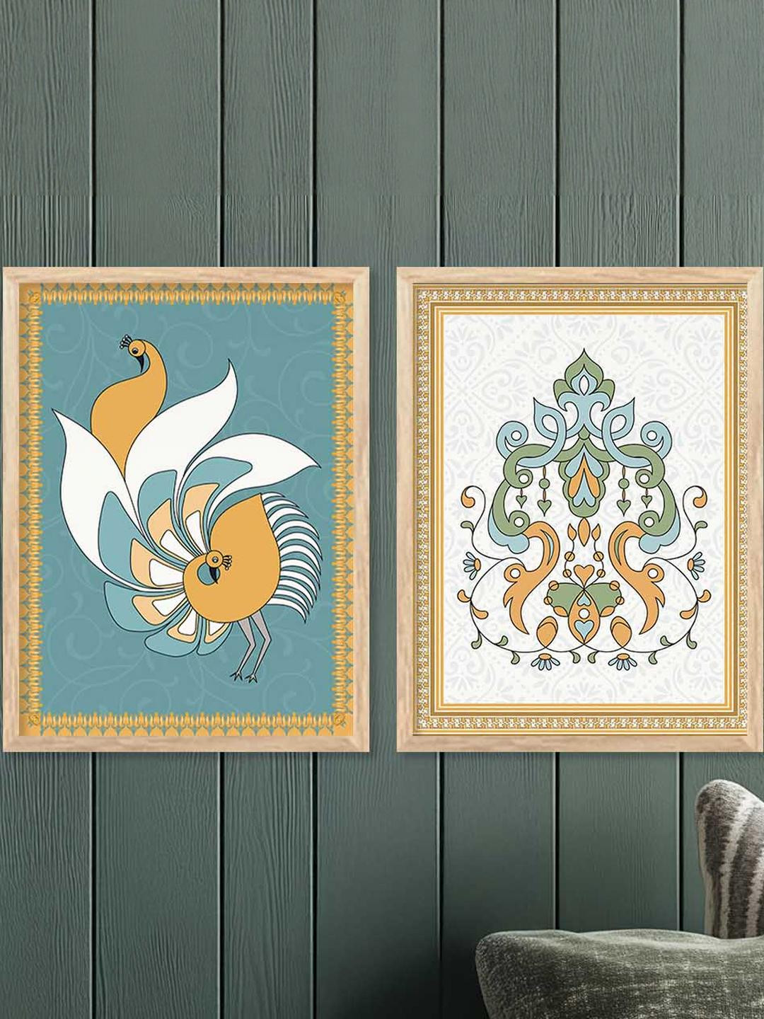 WALLLANE Set of 2 Traditional Wall Art Poster With Frame