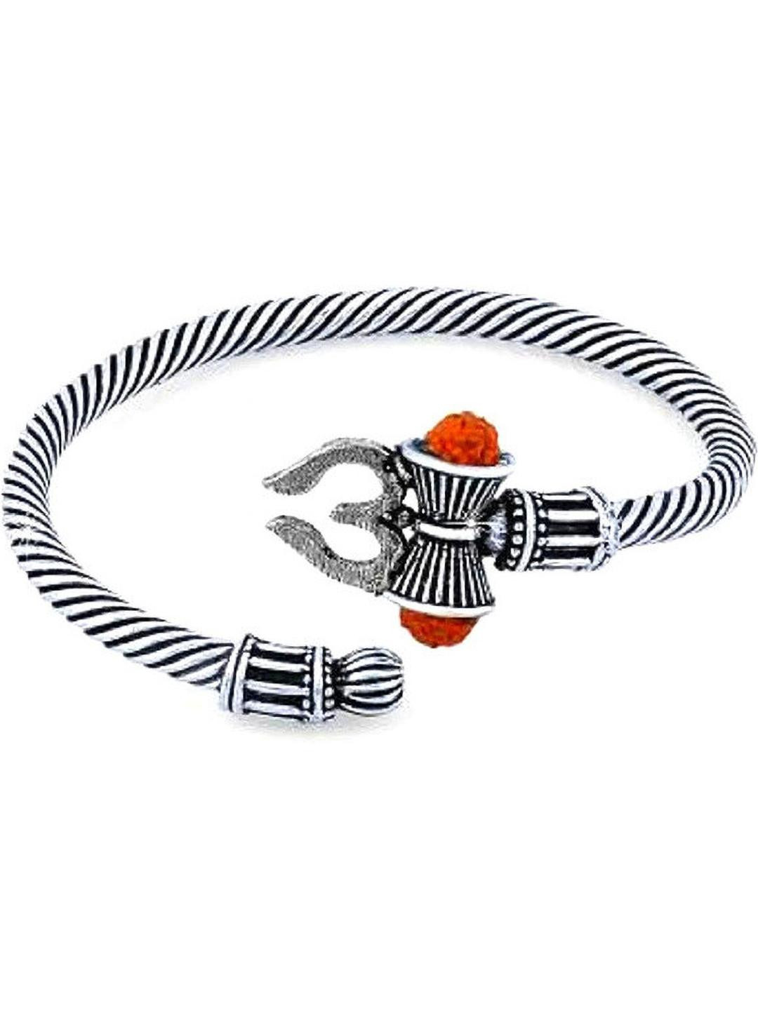 Dynamic Retail Global Men Silver Kada Bracelet