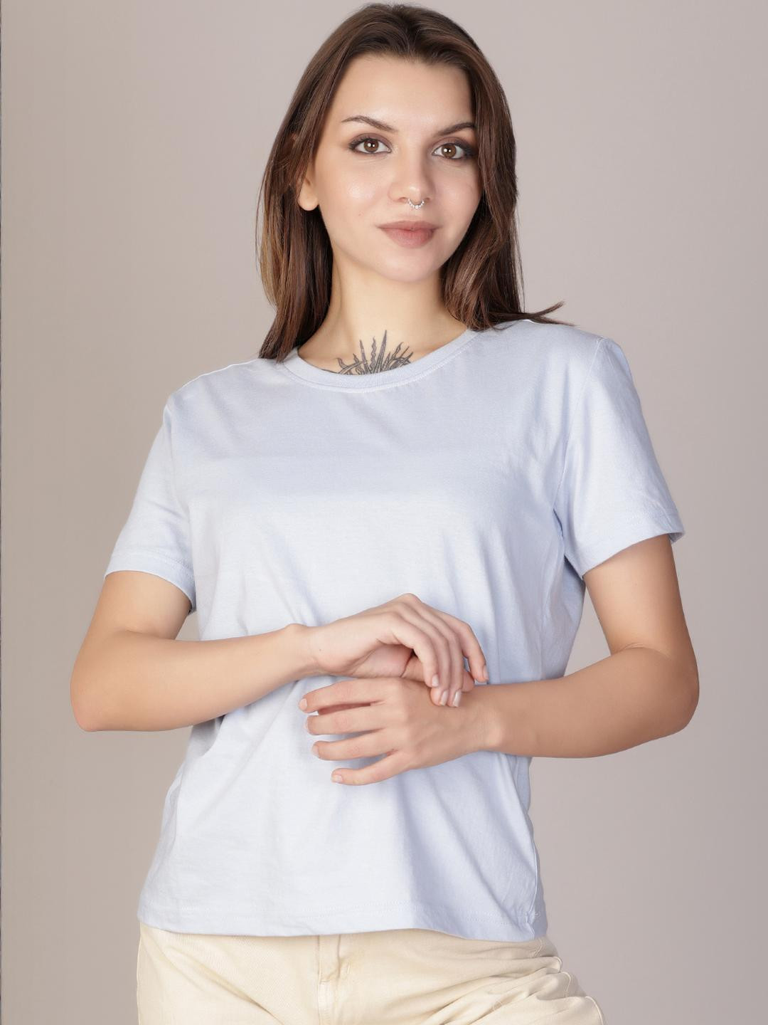 LIMEROAD Women Cotton Tshirts