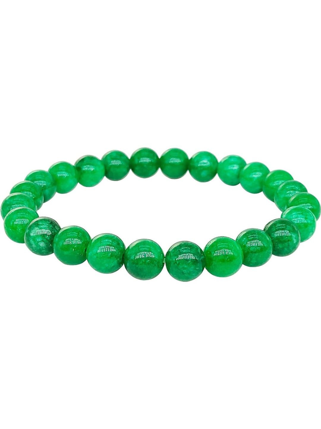 VIBESLE Unisex Crystals Green Jade Bracelet