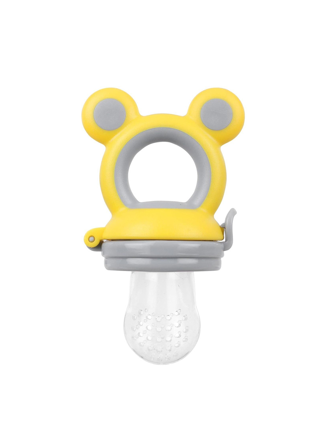 Joy Buzz Silicone Fruit & Food Nibbler With Easy Grip- Yellow