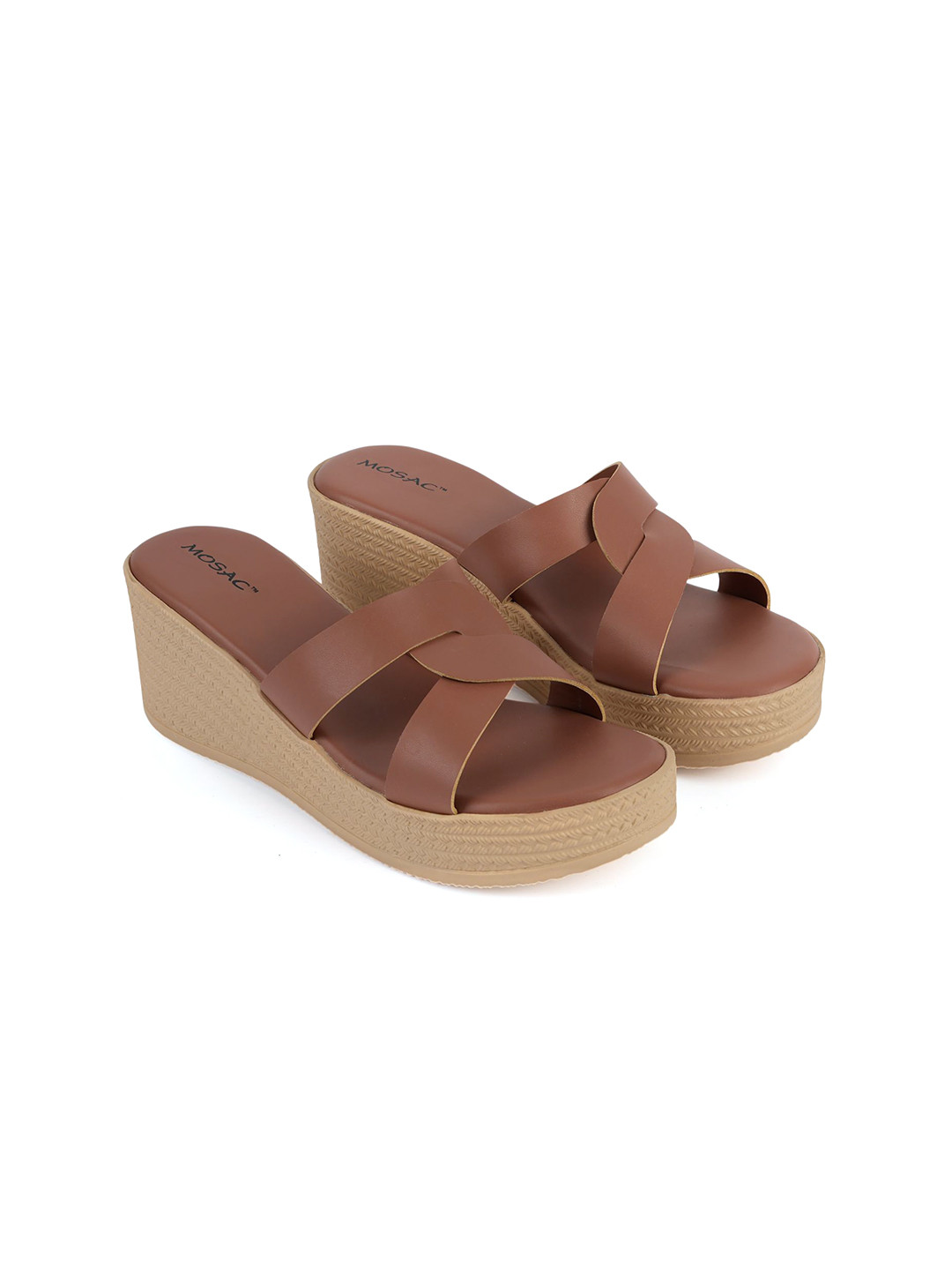 MOSAC Women Solid Open Back Platform Sandals