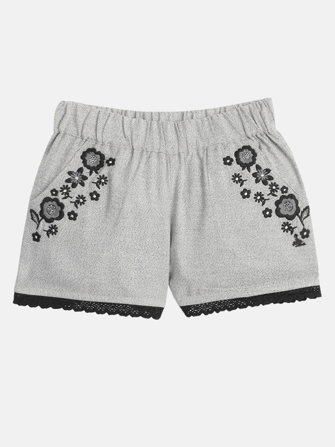 Cherry Crumble Girls Solid Hot Pants Regular Fit Mid-Rise Shorts