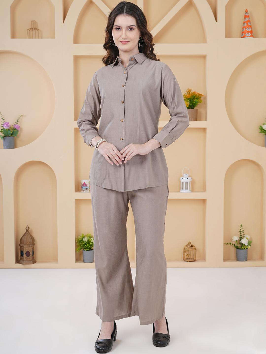 ARSA COUTURE Shirt Collar Tunic