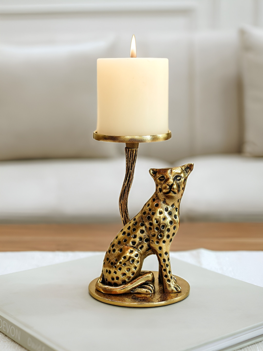 BEHOMA Gold-Toned Jaguar Showpiece