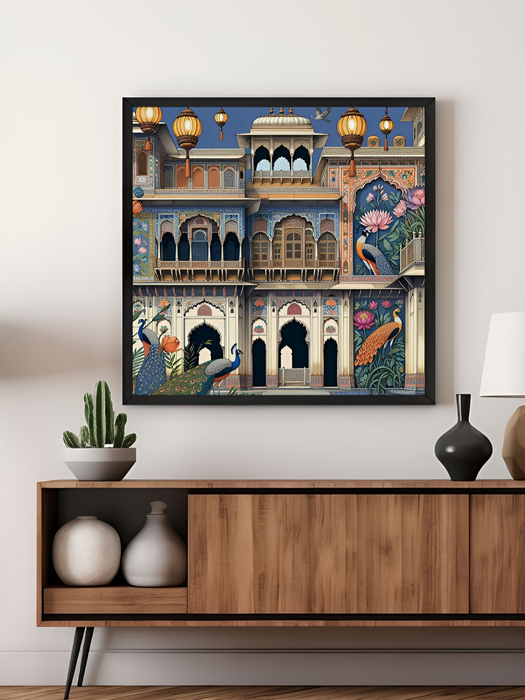 999Store Blue & Green Traditional Indian Palace Canvas Wall Art